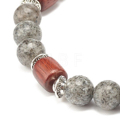 Natural Mixed Gemstone Beaded Stretch Bracelet for Women or Men BJEW-JB07732-1
