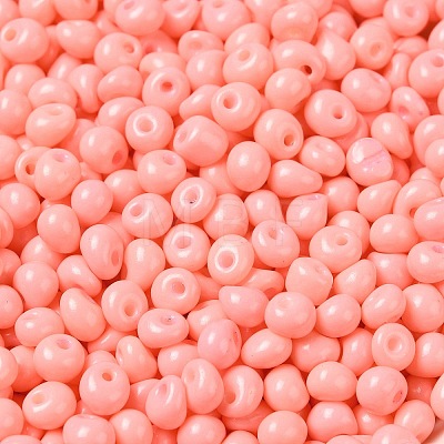 6/0 Opaque Baking Paint Glass Seed Beads SEED-M012-02A-35-1