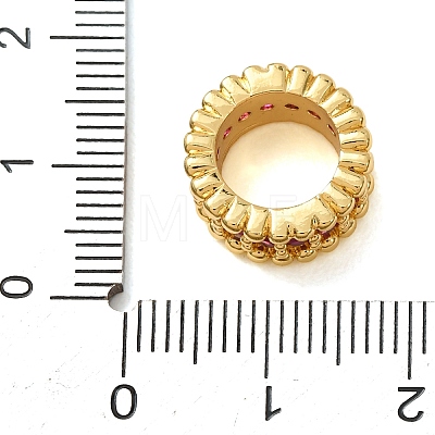 Brass Pave Cubic Zirconia Beads CU-CBA0A9C-13G-A-1