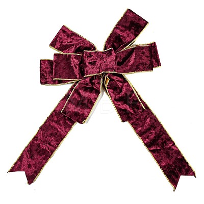 Christmas Velvet Big Bowknot Decorations AJEW-M041-02A-1