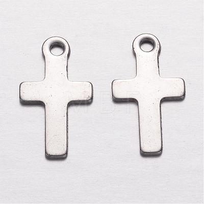 201 Stainless Steel Tiny Cross Charms STAS-G062-01-1