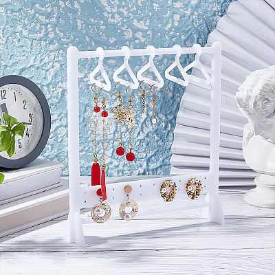 Opaque Acrylic Earring Display Stands EDIS-WH0029-13-1