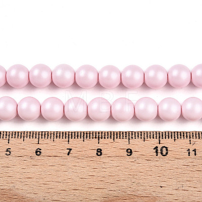 Baking Painted Pearlized Glass Pearl Bead Strands HY-N002-8mm-B04-1