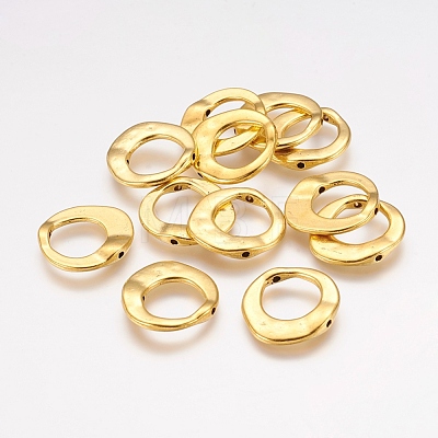 Tibetan Style Irregular Ring Bead Frames GLF10246Y-1