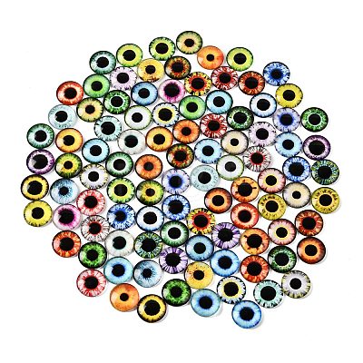 Printed Transparent Glass Cabochons GL-CBAA22A-09-1