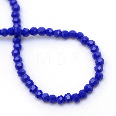 Opaque Solid Glass Bead Strands GLAA-R166-6mm-02L-1