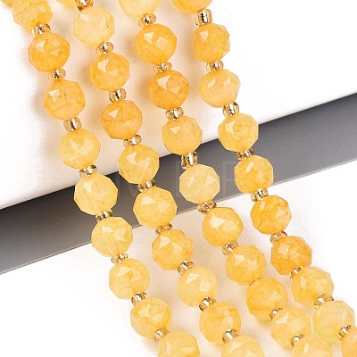 Ombre Effect Dyed Transparent Crackle Glass Beads Strands GLAA-Q111-8MM-07-1
