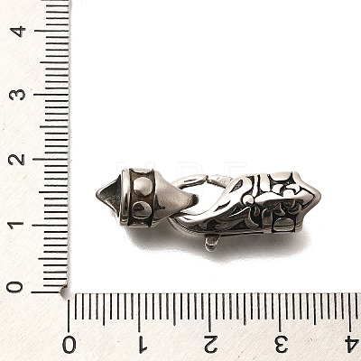 304 Stainless Steel Fold Over Clasps X-STAS-R140-14AS-02-1
