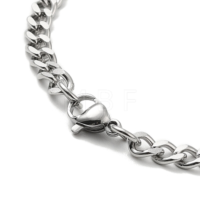304 Stainless Steel Enamel Pendant Necklaces for Women Men NJEW-G123-09P-1