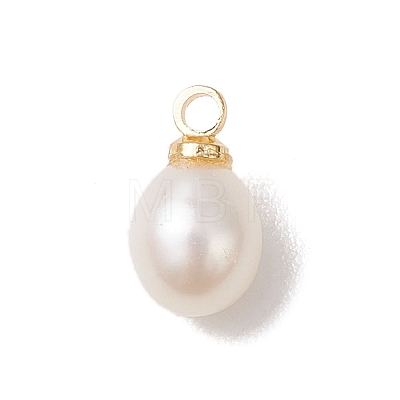 Natural Freshwater Pearl Rice Charms PALLOY-JF04858-01-1