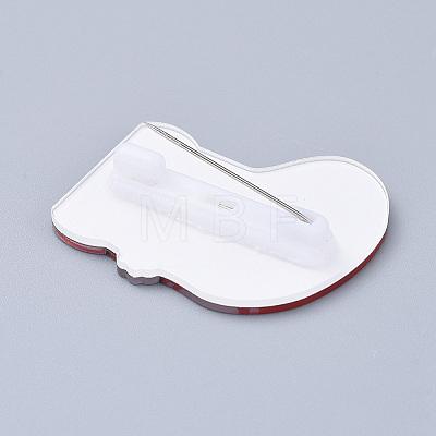 Acrylic Safety Brooches JEWB-D006-A10-1
