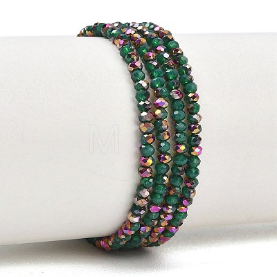Electroplate Glass Beads Stradns EGLA-H114-02B-M-1