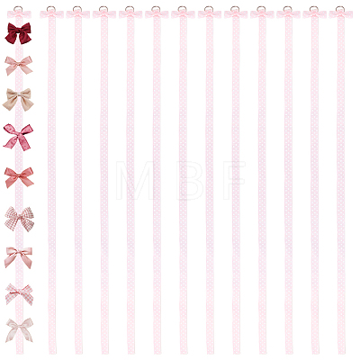20Pcs Polyester Hairpin Hair Clip Holder Storage Organizer Hanging Ribbon AJEW-FG0005-80-1
