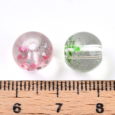 Baking Painted Transparent Glass Beads DGLA-R053-10mm-M-1