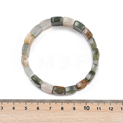 Natural Rutilated Quartz Gemstone Beaded Stretch Bracelets for Women Men BJEW-M049-18B-1