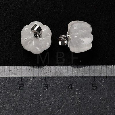 Natural Quartz Crystal Pumpkin Charms G-K338-27P-05-1