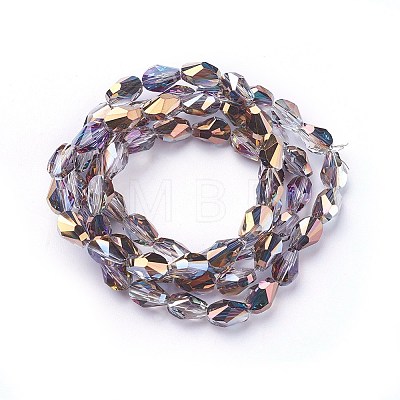 Electroplate Glass Beads Strands EGLA-I009-HP02-1