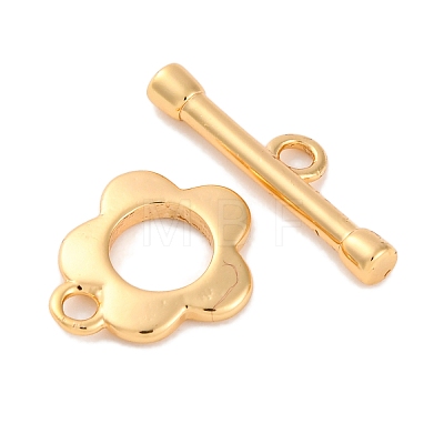 Rack Plating Eco-Friendly Brass Toggle Clasps KK-S403-14G-1