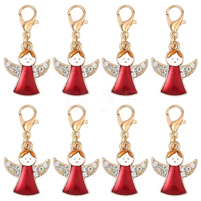 10Pcs Alloy Enamel Pendant Decorations HJEW-YW00277-02-1