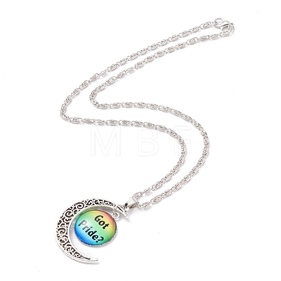 Rainbow Pride Necklace NJEW-F291-01F-1