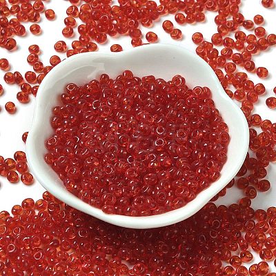 Transparent Colours Glass Seed Beads SEED-P006-02A-06-1