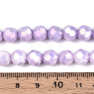Anti-Tarnish Electroplate Glass Beads Strands EGLA-T021-8mm-15-08-1