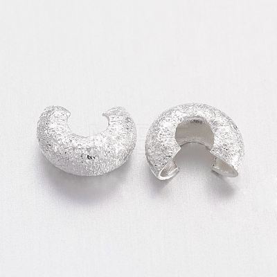 Brass Crimp Beads Covers KK-G015-S-NF-1