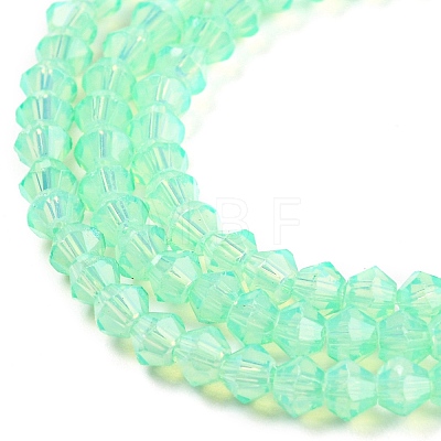 Baking Painted Transparent Glass Beads Strands DGLA-F029-J2mm-05-1