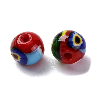Handmade Millefiori Lampwork Beads LAMP-R003-02A-10-1