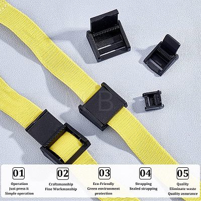  42Pcs 3 Style Plastic Cam Buckle KY-NB0001-47-1