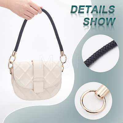 PU Imitation Leather Braided Bag Handle FIND-WH0037-21G-02-1