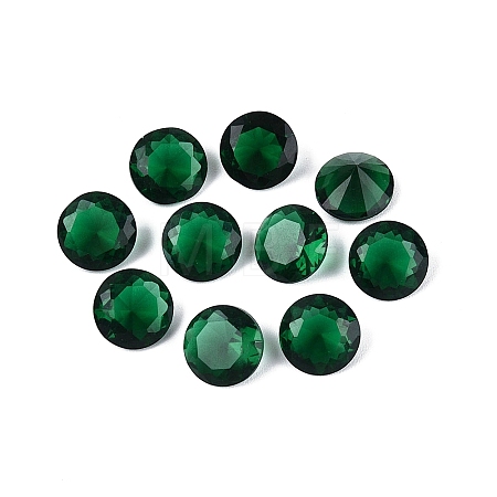 Diamond Shaped Cubic Zirconia Pointed Back Cabochons ZIRC-R004-8mm-08-1