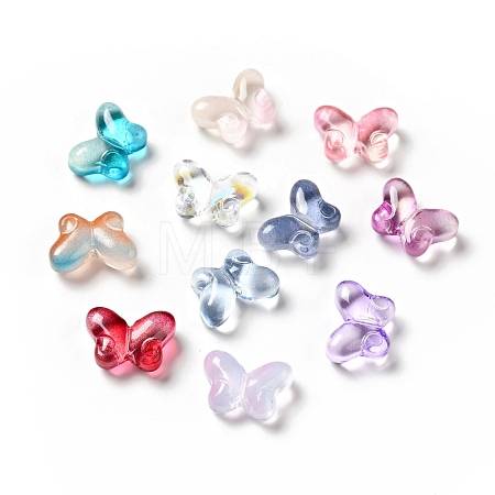 Transparent Baking Paint Glass Beads GLAA-F115-01-1