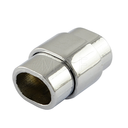Rectangle Alloy Magnetic Clasps with Glue-in Ends for Jewelry Making LS-PALLOY-S008-1