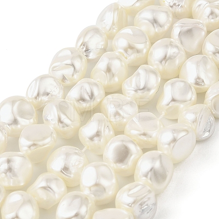 Electroplated Shell Pearl Beads Strands BSHE-M036-02A-1