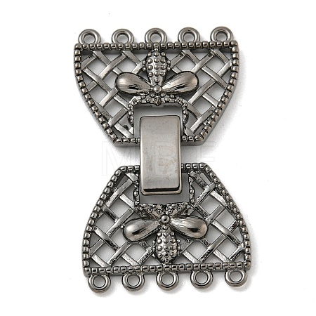 Brass Fold Over Clasps KK-N254-117B-01-1