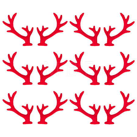 36Pcs 2 Styles Velvet and Plastic Antler Snowman Hand Branch FIND-GF0007-09A-1