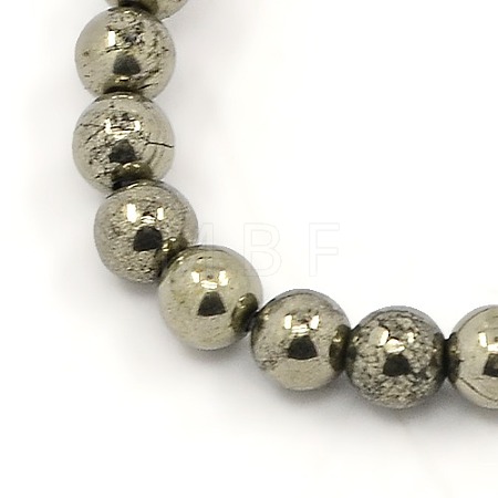 Natural Pyrite Beads Strands G-M009-03F-1