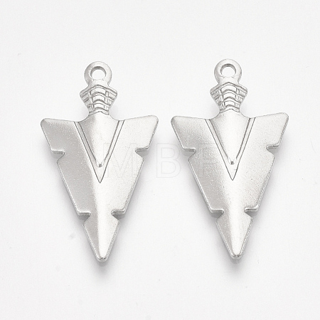 Non-Tarnish 201 Stainless Steel Pointed Pendants STAS-T045-23P-1