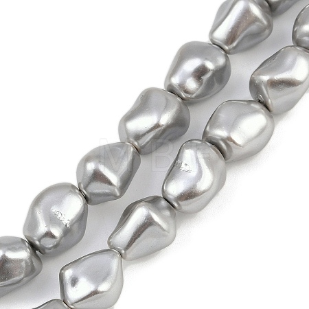 Electroplated Shell Pearl Beads Strands BSHE-H113-05B-1