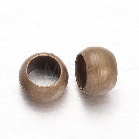 Rondelle Brass Crimp Beads KK-L134-31AB-1