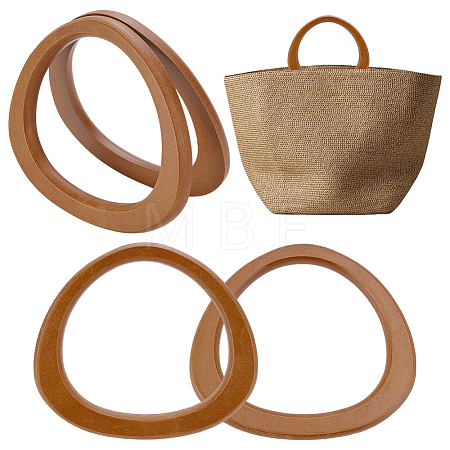 4Pcs Wooden D Shaped Handles Replacement FIND-PH0024-88B-1