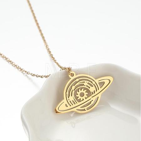 304 Stainless Steel Cutout Pendant Necklaces for Women WGF4B22-05-1
