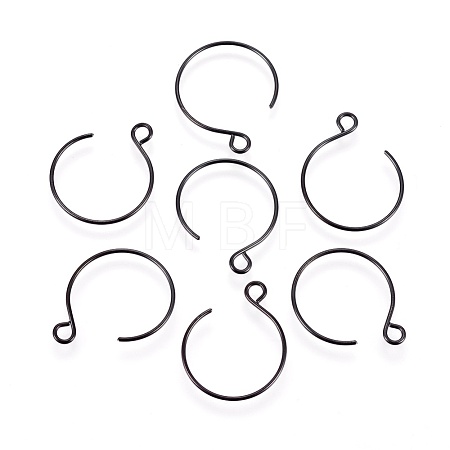 304 Stainless Steel Earring Hooks Ion Plating(IP) STAS-O119-10B-A-1