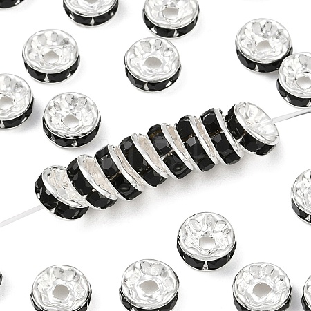 Brass Grade A Rhinestone Spacer Beads RB-A014-Z8mm-02S-1