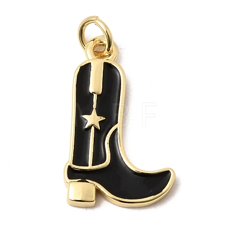Brass Enamel Pendants KK-A296-51G-04-1