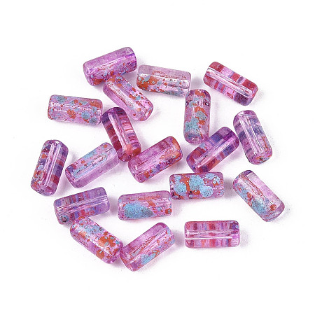 Picasso Transparent Glass Bugle Beads SEED-N010-02B-1
