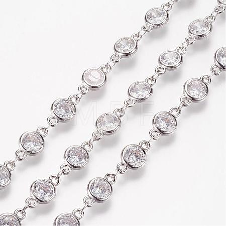 Handmade Glass Beaded Chains AJEW-F026-03P-1