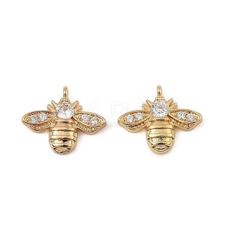 Brass Micro Pave Cubic Zirconia Pendants KK-K374-18G-1