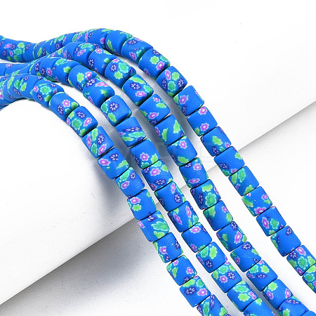 Handmade Polymer Clay Bead Strands X-CLAY-T020-10F-1